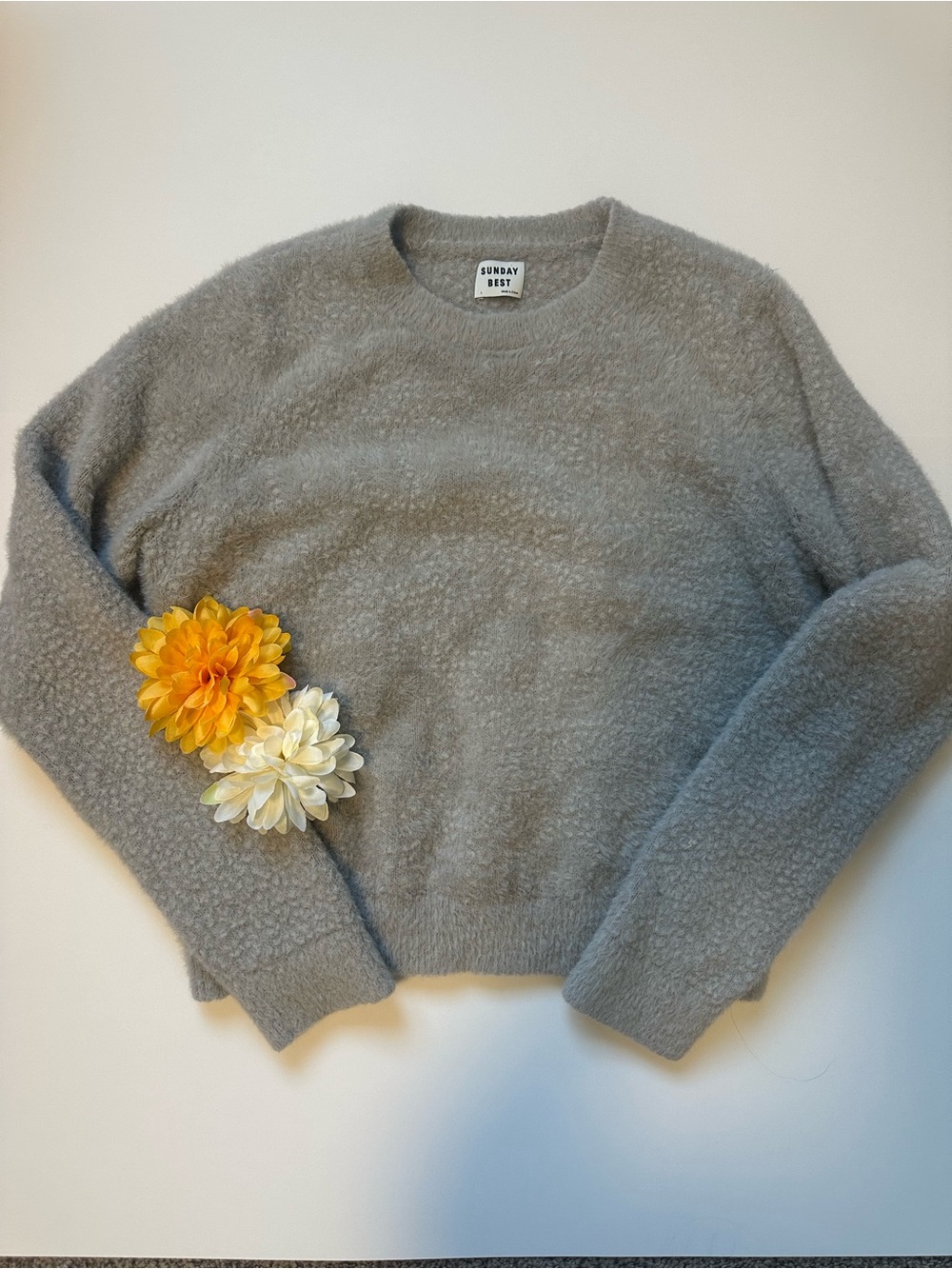 Sunday Best Cozy Crewneck Sweater in Gray